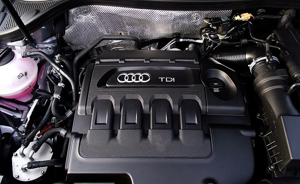 Моторный отсек Audi с двигателем 2.0 TDI